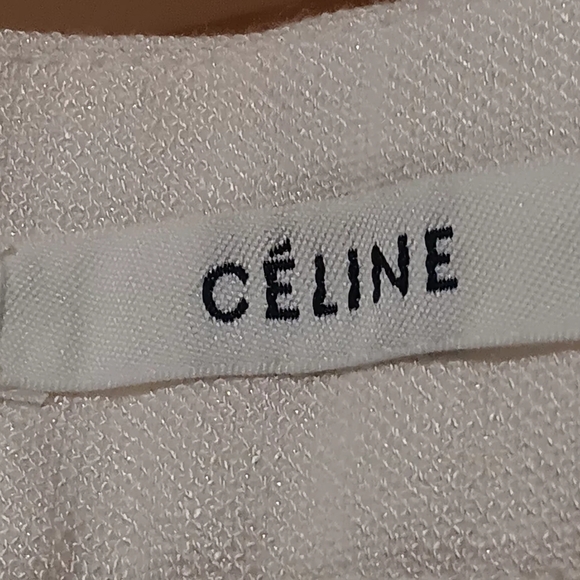 CELINE Wrap Midi Skirt Strap Leathet Cream Sz38 A Line High-Waisted Women - Picture 5 of 13